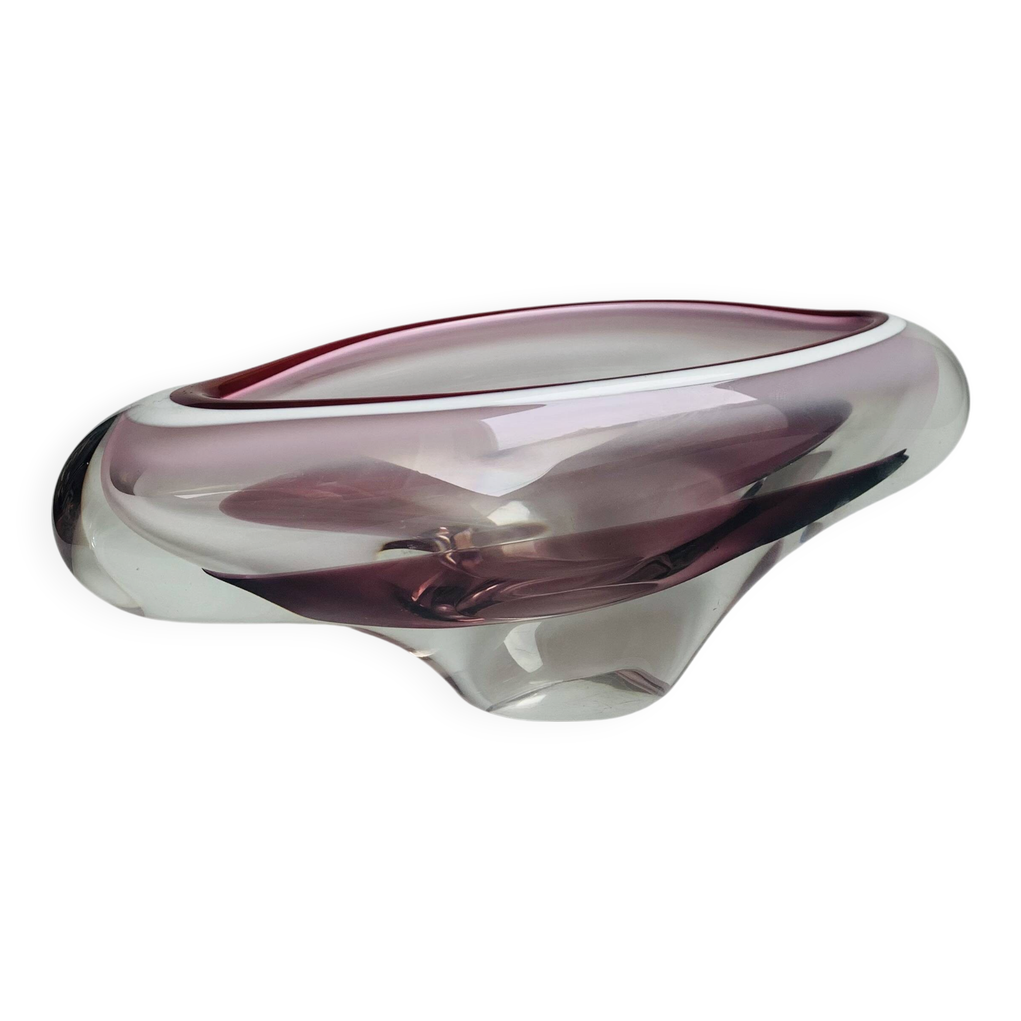 Glass  bowl Chribska Sklarna, Czechoslovakia, 1960s