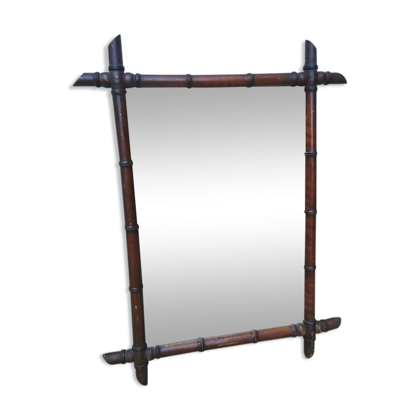Vintage bamboo mirror (90x80)