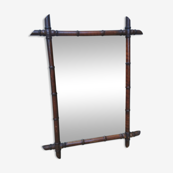 Miroir bambou vintage (90x80)