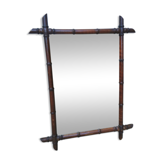 Vintage bamboo mirror (90x80)
