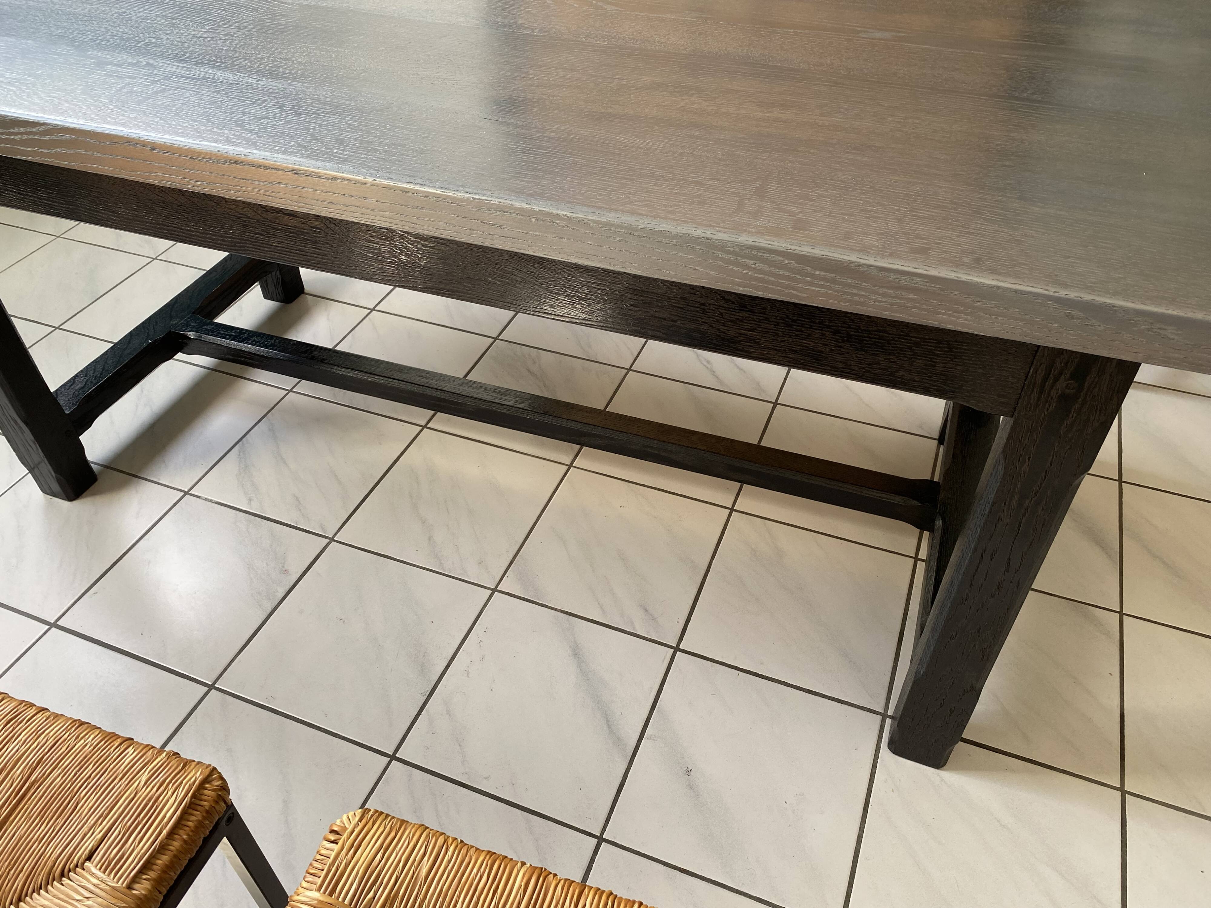 Restored solid oak farmhouse table