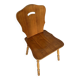 Vintage 1960s Brutalist Blonde Wood Farm Chair #E037