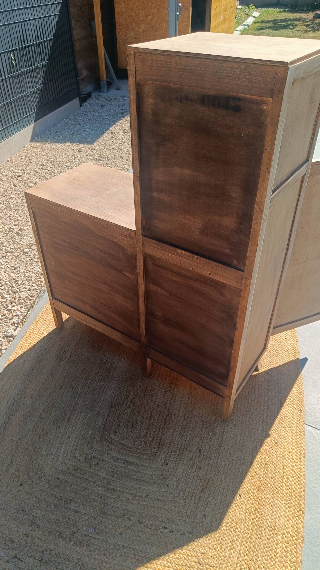 Handcrafted asymmetrical wooden furniture