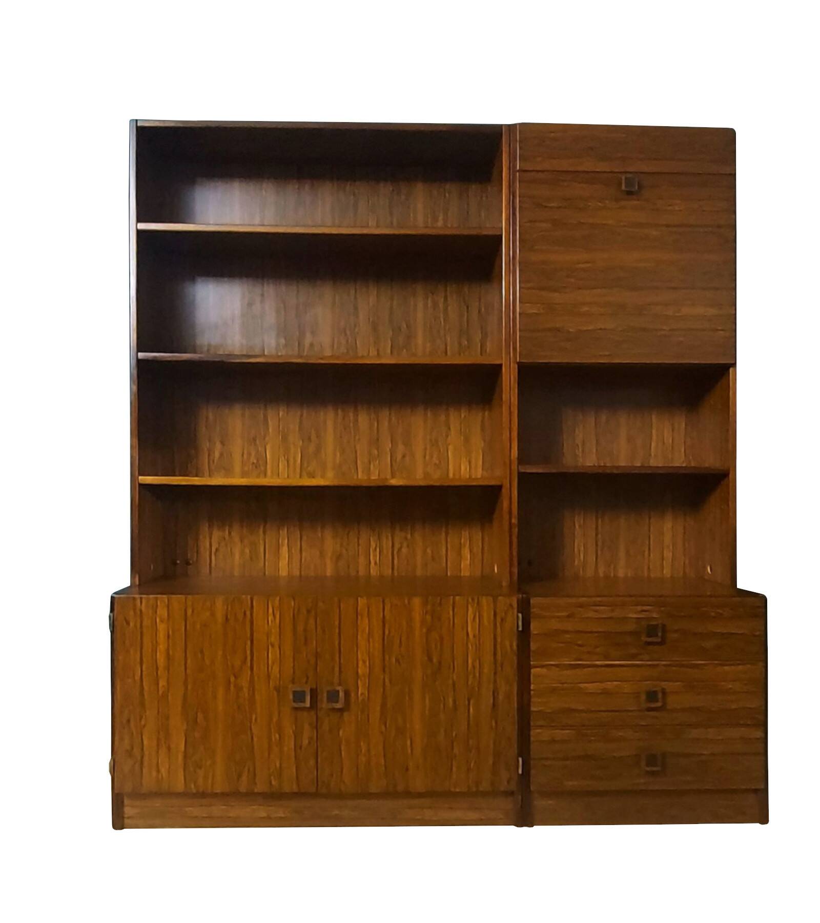 Shelf, 2 sections, rosewood veneer, 1960s/70s. 20th century
