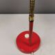 Swedish Elidus table lamp in red with adjustable brass swan neck 1970-80s