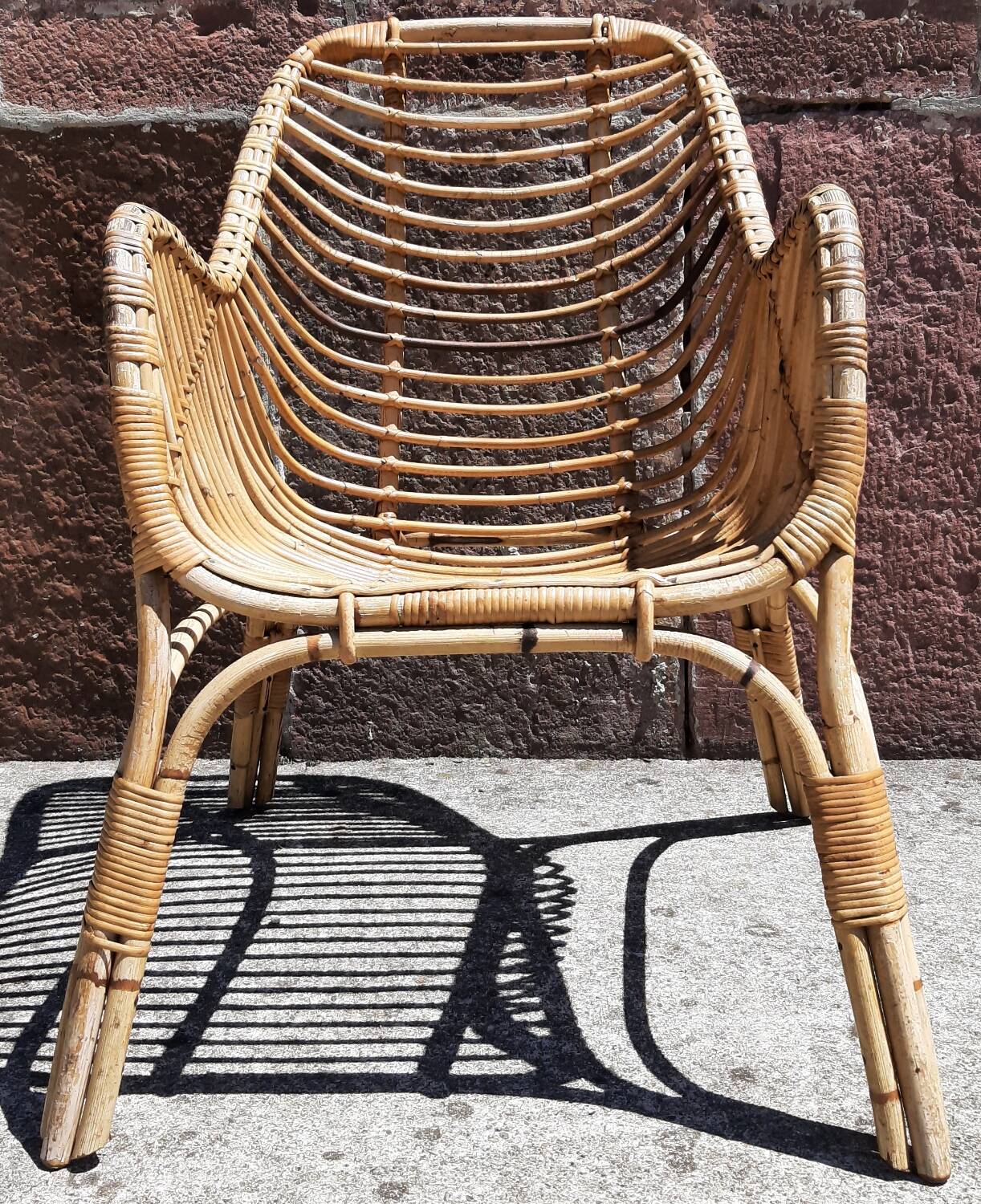Rattan armchair (60s/70s)