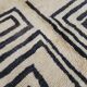 Moroccan Berber rug in cream and black 300x200 cm – spiral geometric pattern