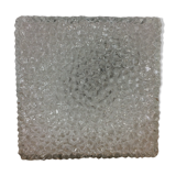 Holophane square wall lamp in chiseled glass, 60s