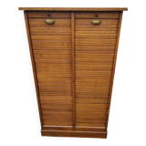 50s double curtain filing cabinet