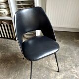Chair in black faux leather