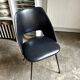 Chair in black faux leather