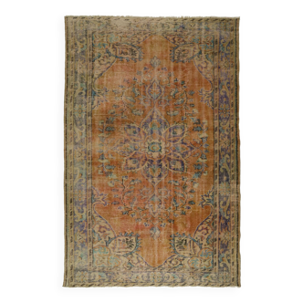 Turkish Anatolian Handmade Vintage Rug 287 cm x 193 cm