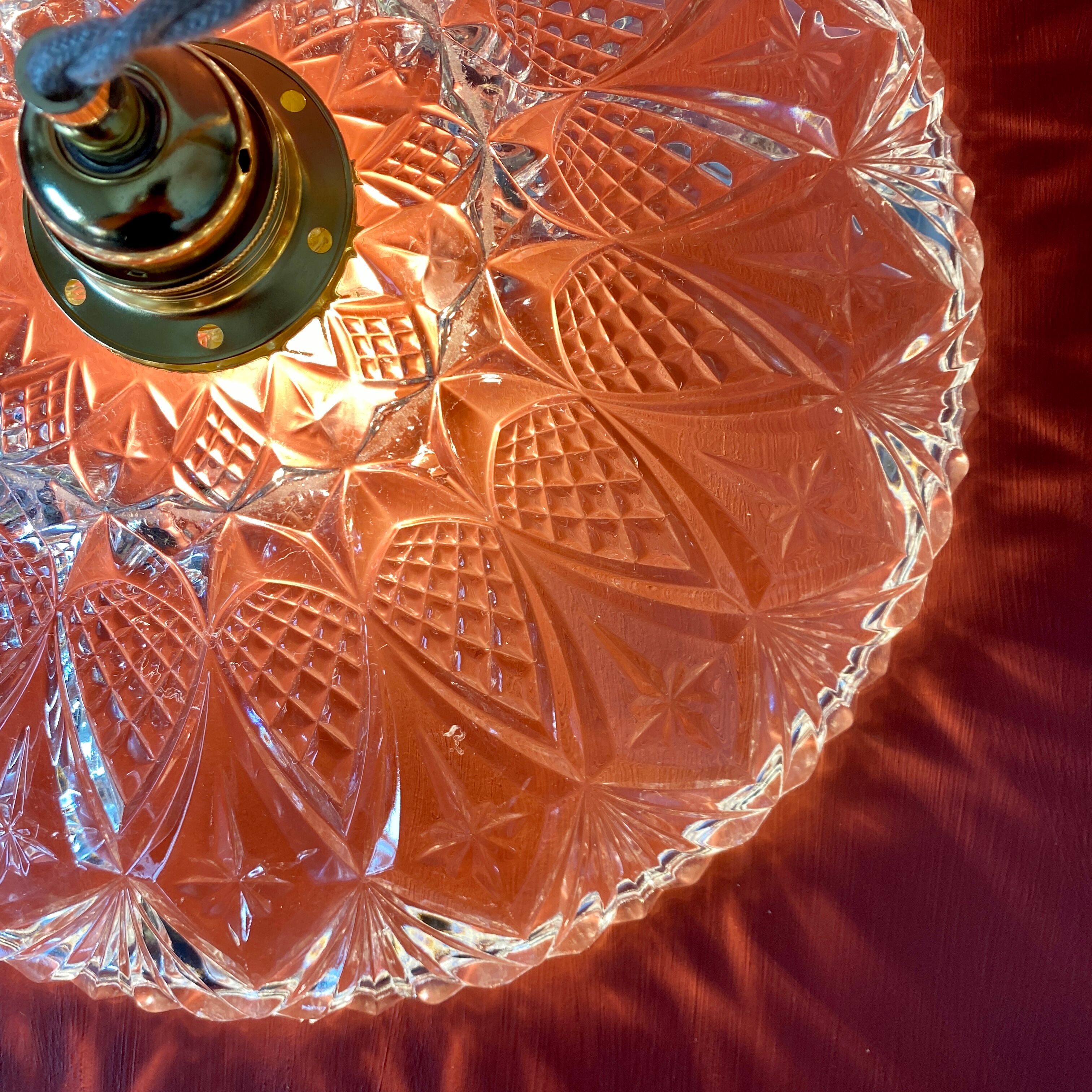 Vintage glass lampshade pendant lamp