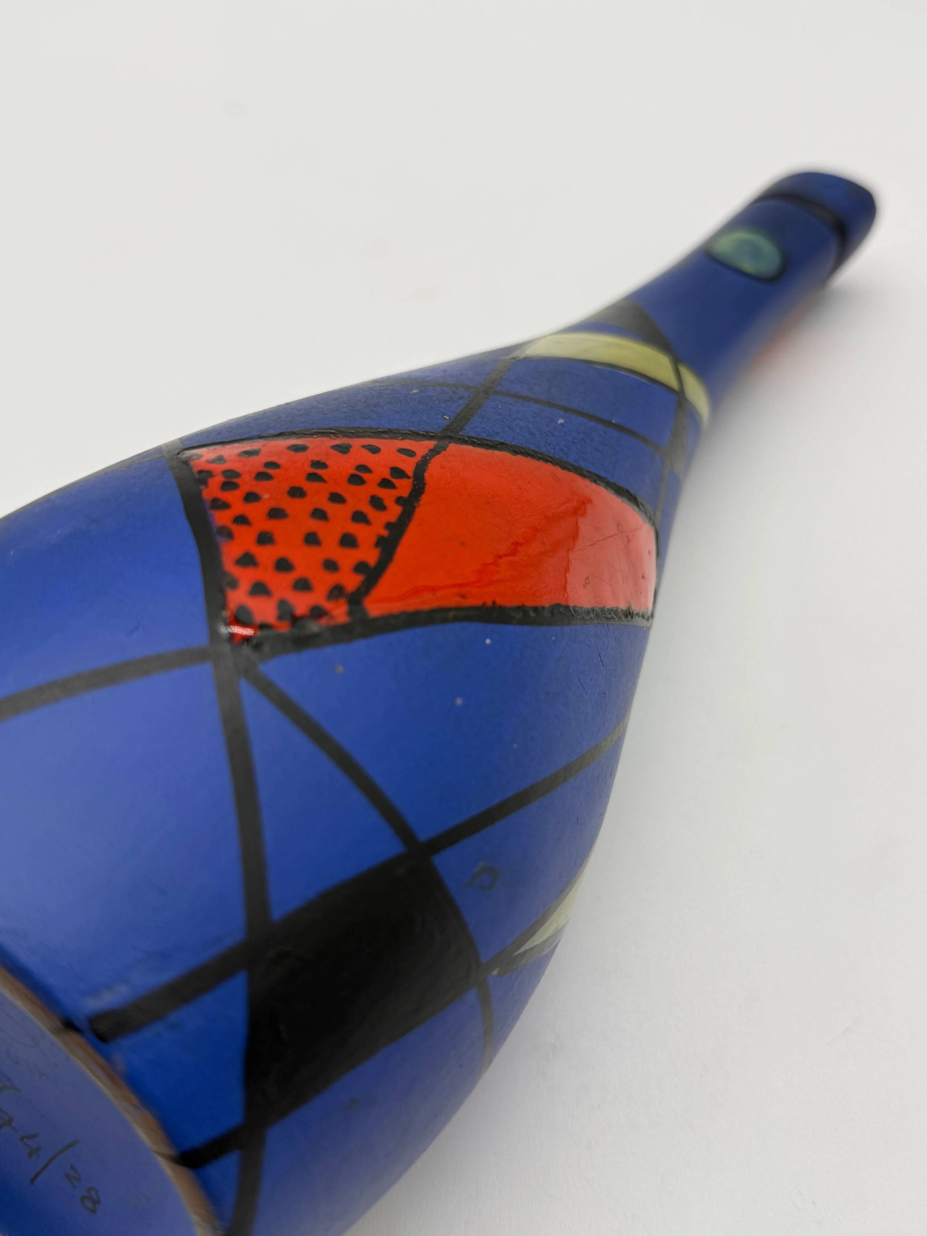 Vase / jug in ceramic "Maiolica Deruta", Italy, 1960s