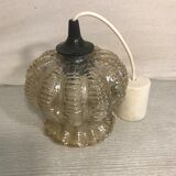 Old glass moulded shape geometric shape years 70 decoration #5