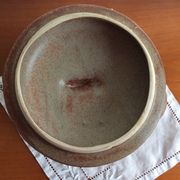 Pot with lid e-mail old sandstone of Vallauris - handmade
