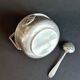 Art Deco silver-plated ice bucket + cocktail spoon