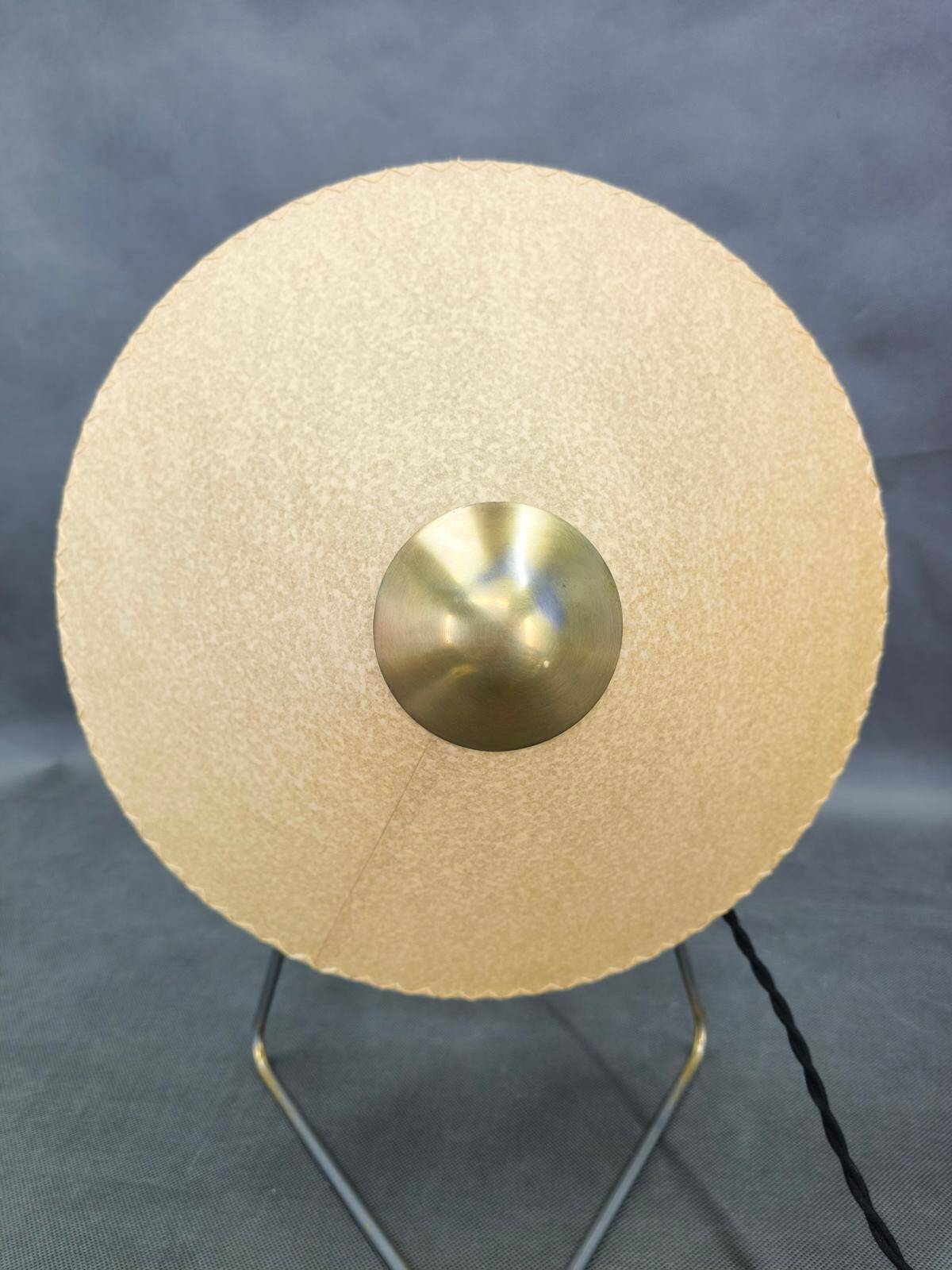 Helena Frantová Table Lamp, Chrome and Paper Shade, Czechoslovakia 1960s