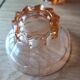 6 vintage pink glass dessert bowls