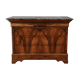 Commode d’époque Louis-Philippe en ronce de noyer, milieu du XIXe siècle