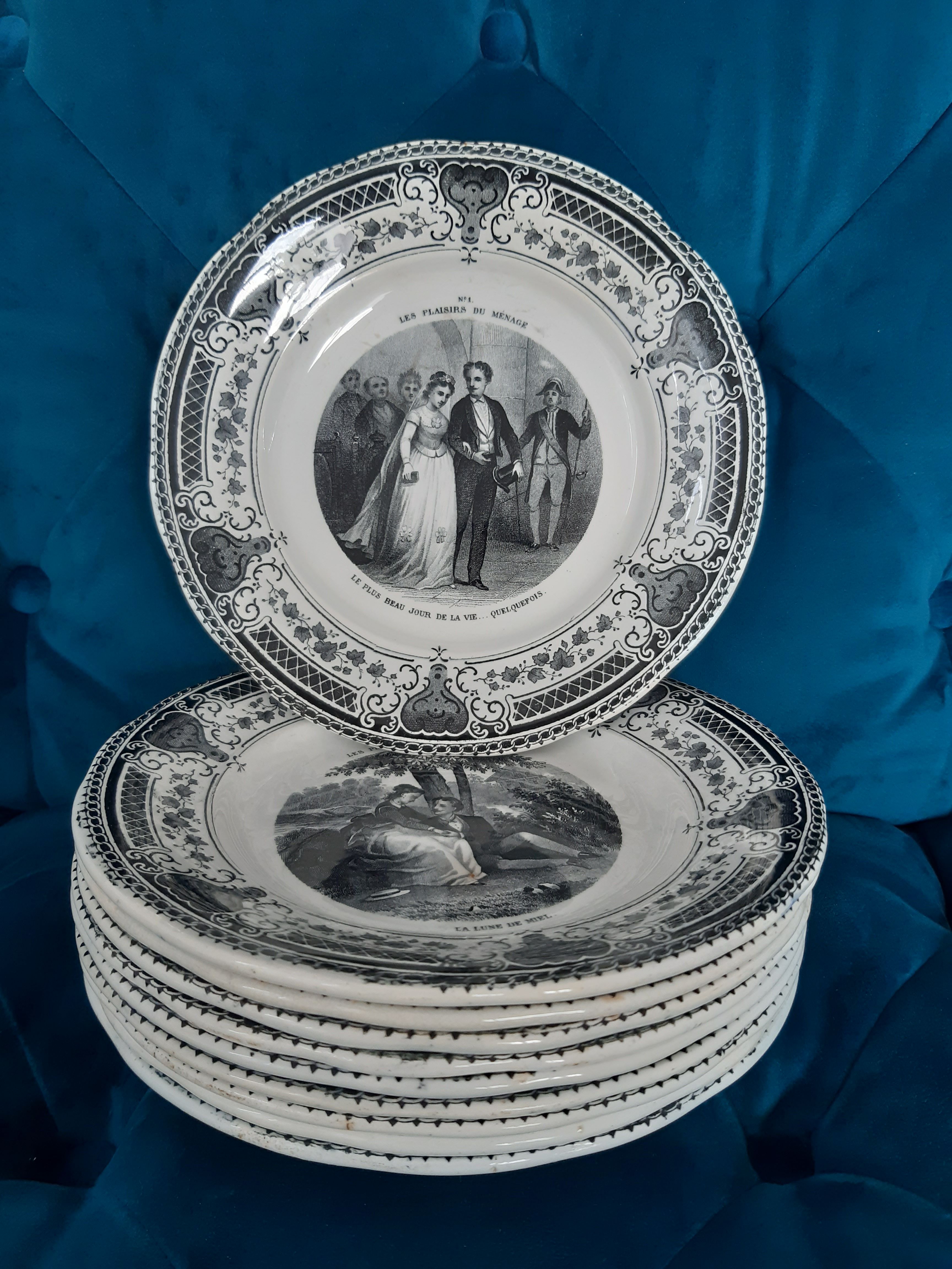 Ancient plates talking the pleasures of the creil and montereau wedding