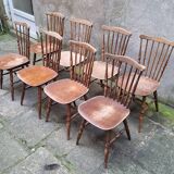 8 chaises bistrot Baumann modèle Tacoma