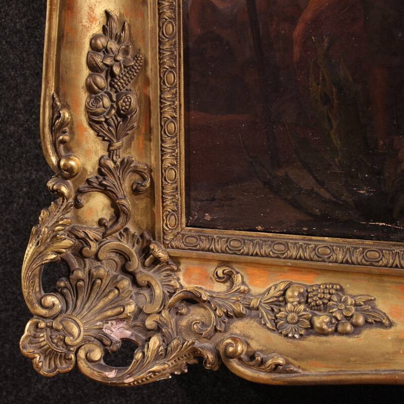 Italian painting signed by Focosi and dated 1852, *Moses Breaking the Table