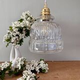 Vintage glass globe pendant light