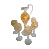 Service de verres et carafe, Murano des années 60/70