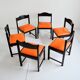 Set of 6 vintage Scandinavian chairs from the 1960s