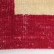 Ruby Red Vintage Floral Turkish Rug, Handmade Wool Carpet, 202x309 Cm
