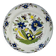 Delftware plate in white and blue with floral decoration, 18th century, Ø 36.5 cm