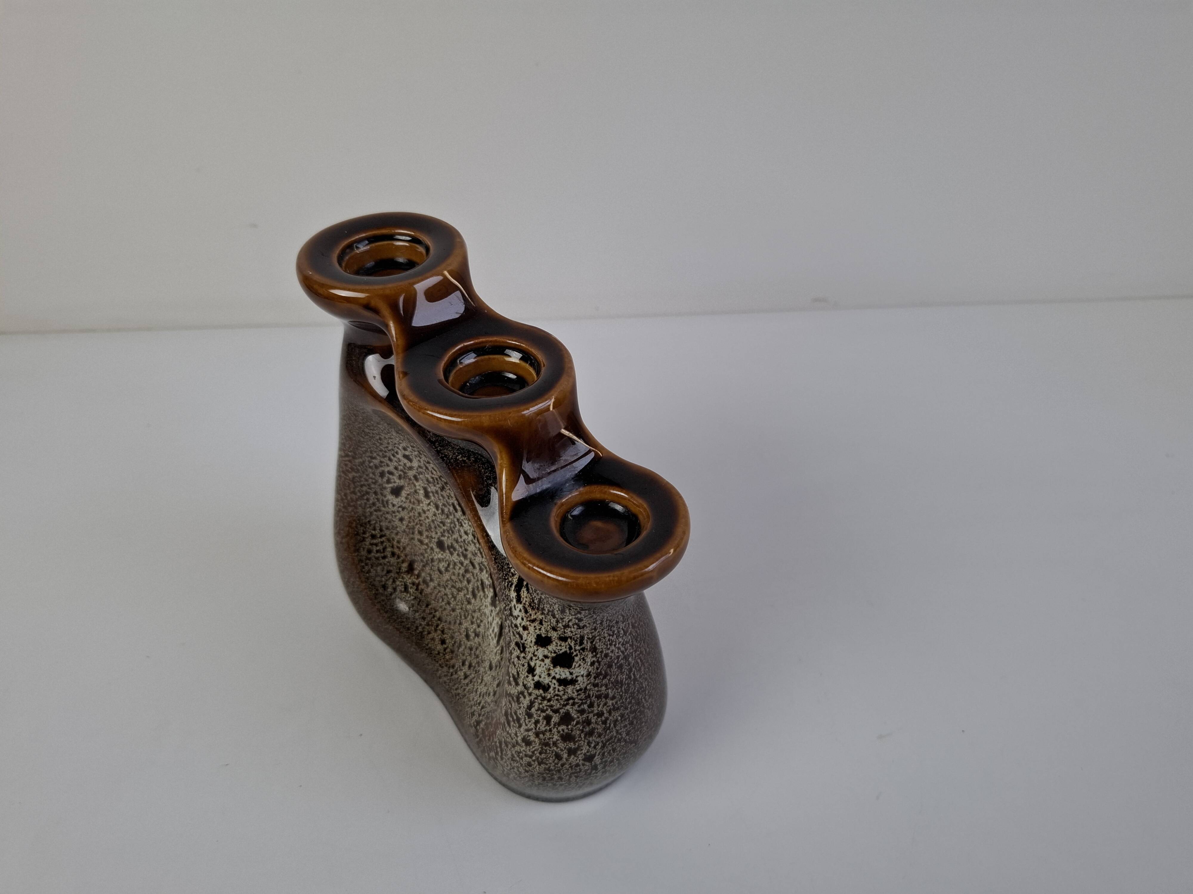 Mid-Century Modern Triple Candle Holder by Ditmar Urbach, Czechoslovakia, 1