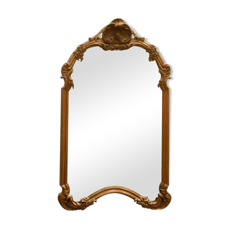 Louis XV-style carved wooden mirror - 108x65cm