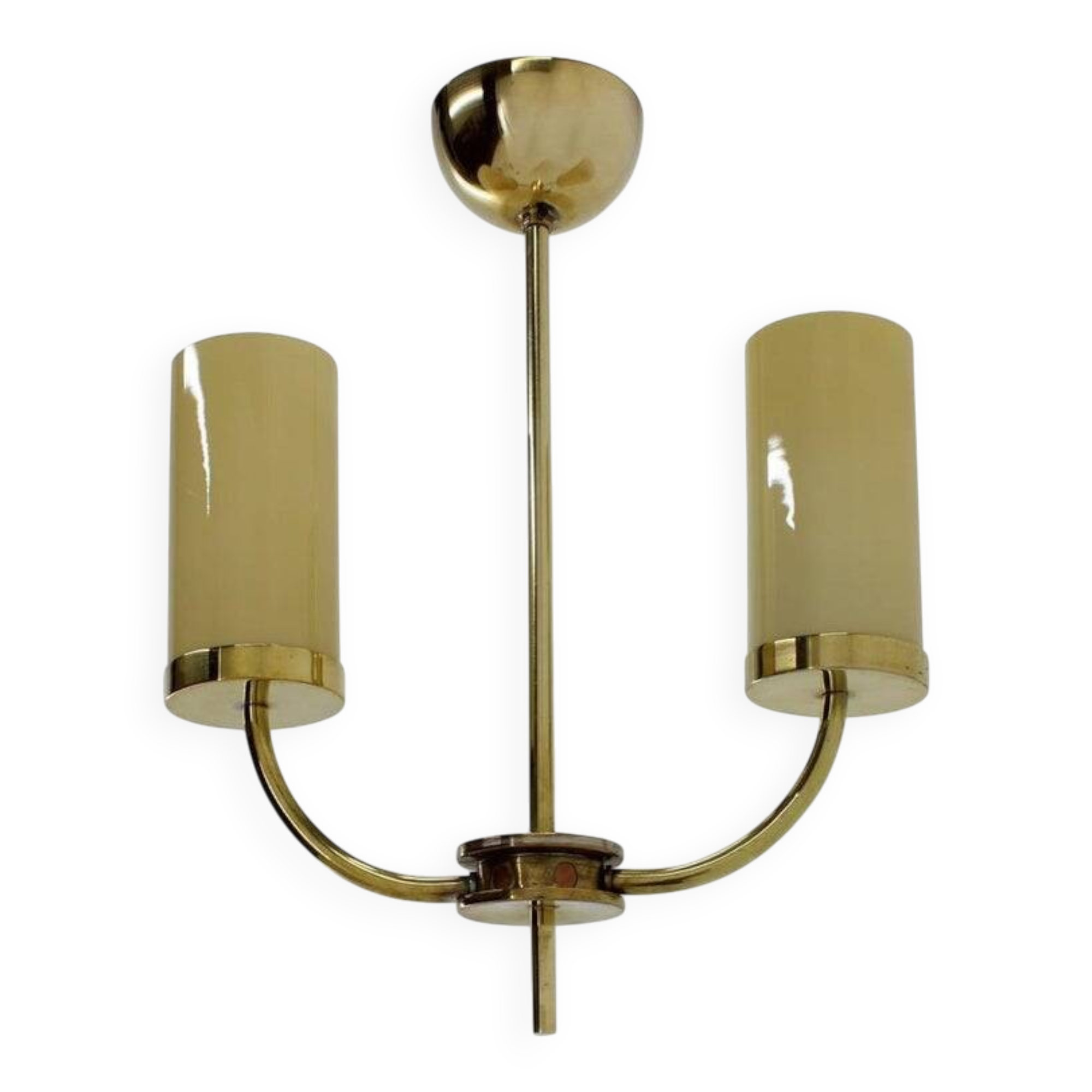 Brass Art Deco Bauhaus pendant / 1930s