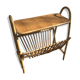 Rattan magazine rack and table