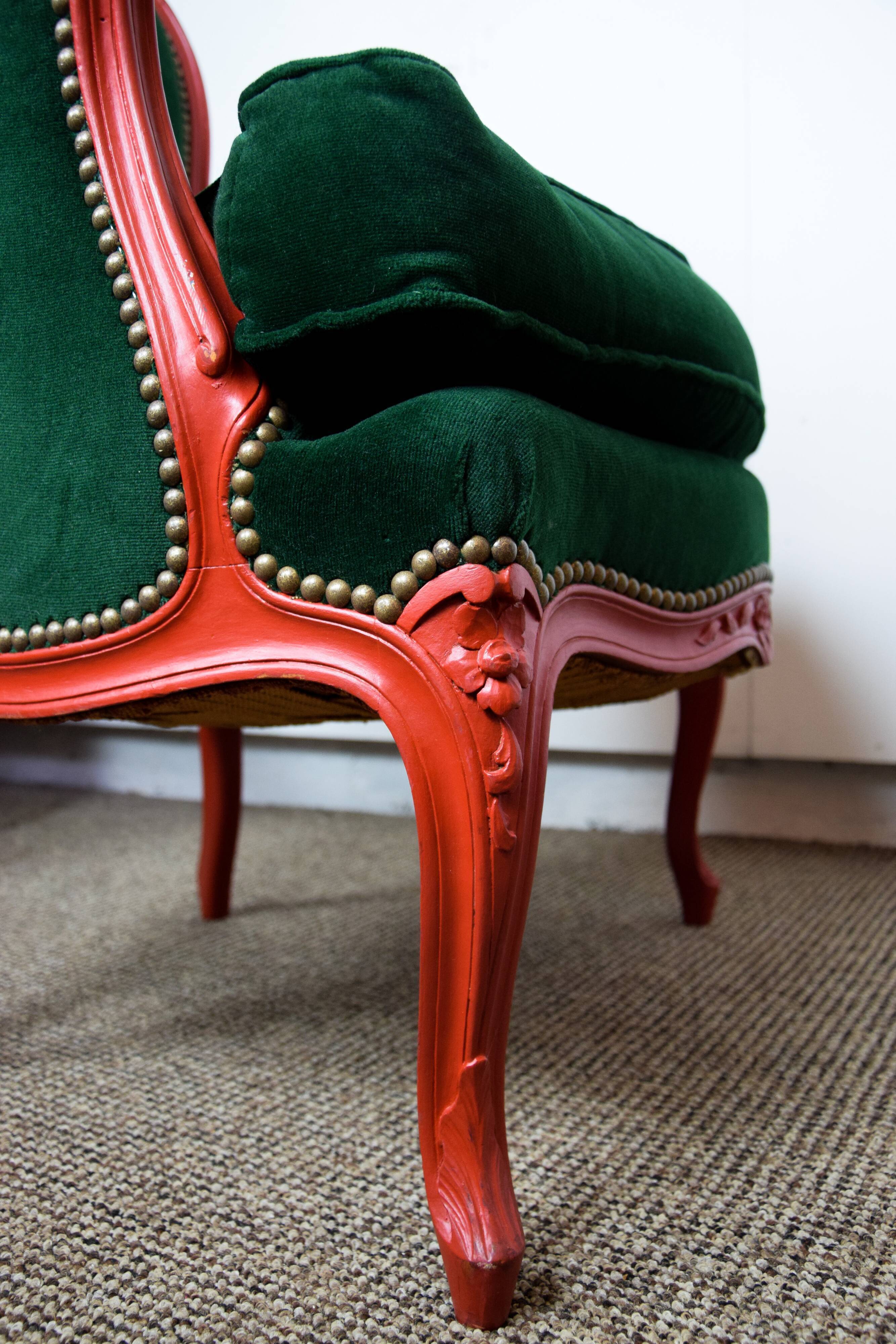 Pair of Louis XV style armchairs