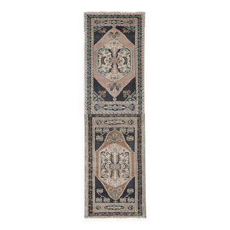 Vintage Turkish Oushak Rug Handwoven 59x200 cm