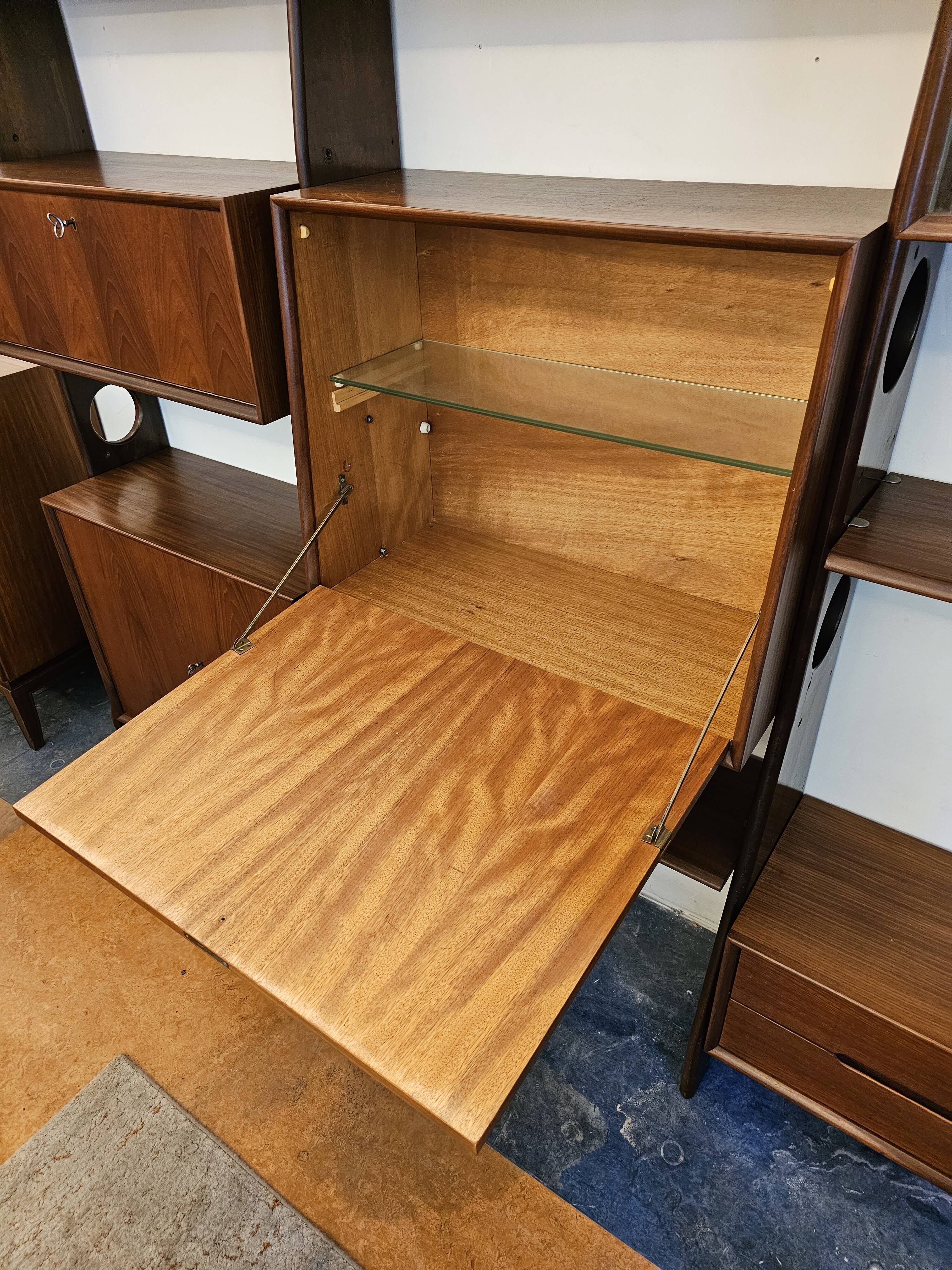 Wall unit wall cabinet teak vintage Dutch Design