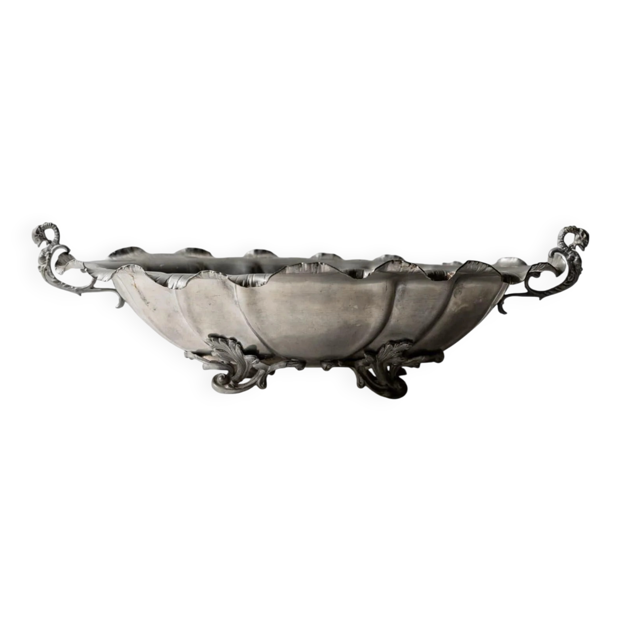 Vintage 1940s pewter centrepiece bowl
