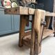 Old solid oak carpenter's workbench (renovated)