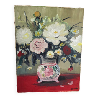 Painting bouquet of flowers