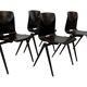 Set of four pagholz galvanitas s22 stackable school chair brown