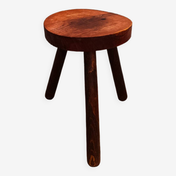 Solid wood tripod stool