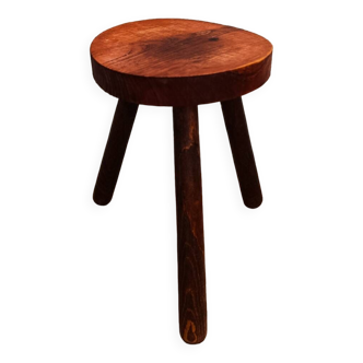 Solid wood tripod stool