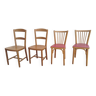 Set of 4 mismatched Baumann bistro chairs (2+2)