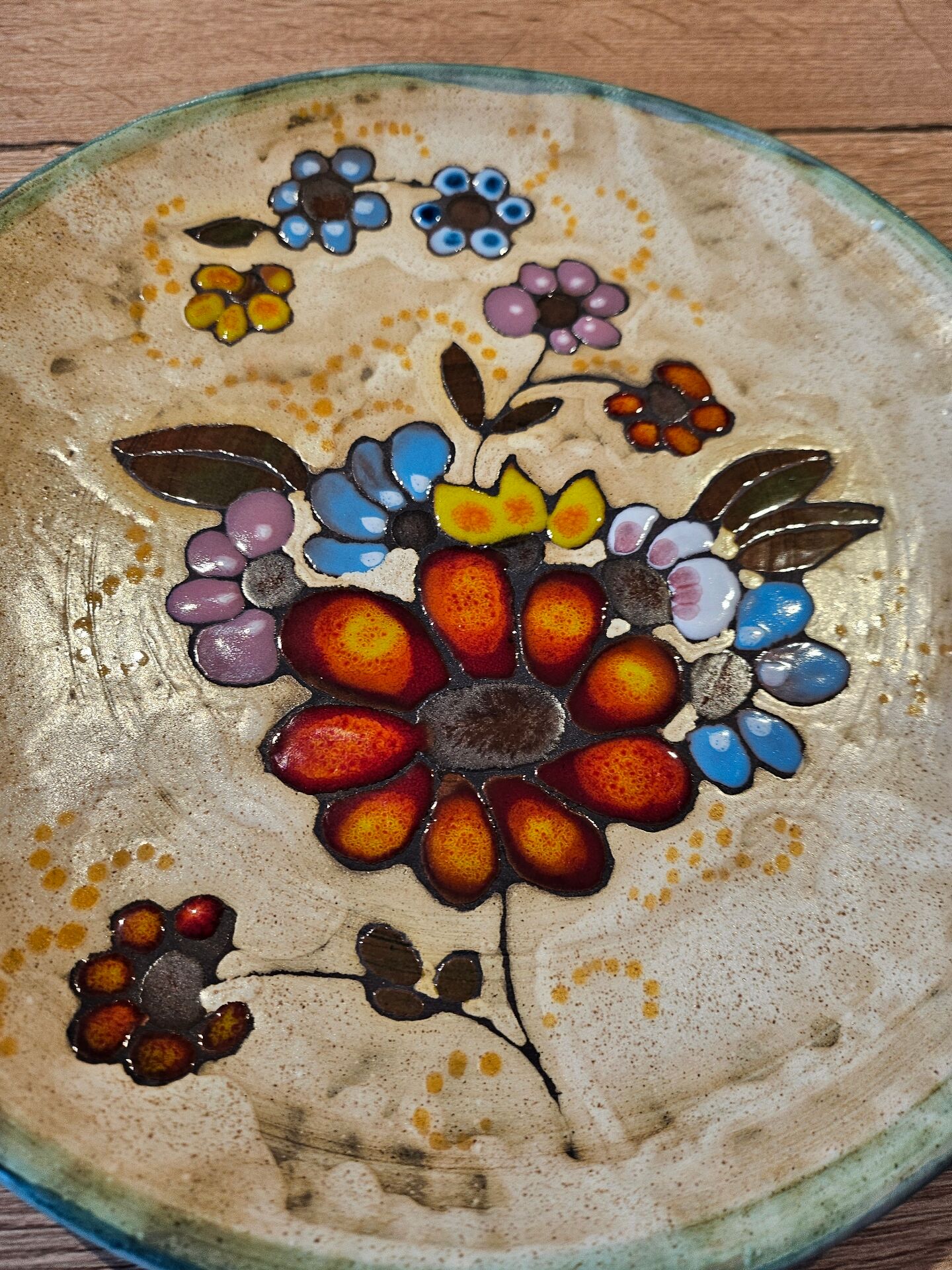 Decorative ceramic plate from Vallauris by Francis – 1970s