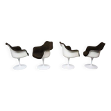 Set of four Eero Saarinen Swivel Tulip Armchairs Model 150, 1970s by Knoll Int.