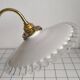 Opaline glass and brass wall light