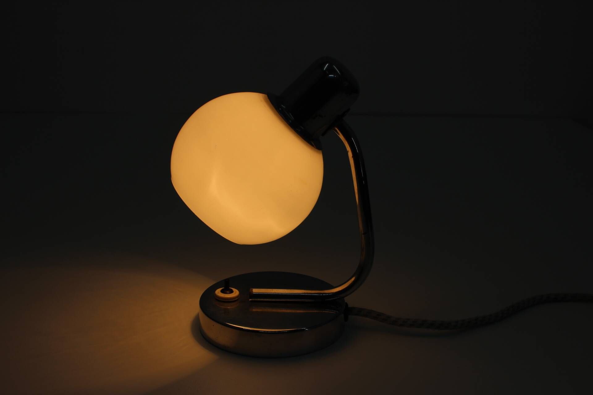1940s Bauhaus table lamp, Czechoslovakia